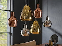 Hanglamp 3+3 mix glas tricolore artic, zwart - afbeelding 2 van  2