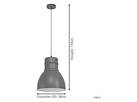 Hanglamp ø 38 cm eglo, ebury, grijs/wit - afbeelding 3 van  4
