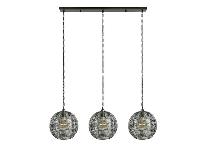 Hanglamp 3l, zwart nikkel - afbeelding 1 van  2