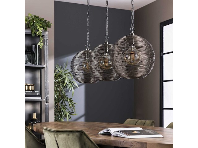 Hanglamp 3l, zwart nikkel - afbeelding 2 van  2