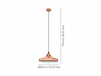 Hanglamp ø400mm eglo, coretto 2, koperkleurig - afbeelding 3 van  3