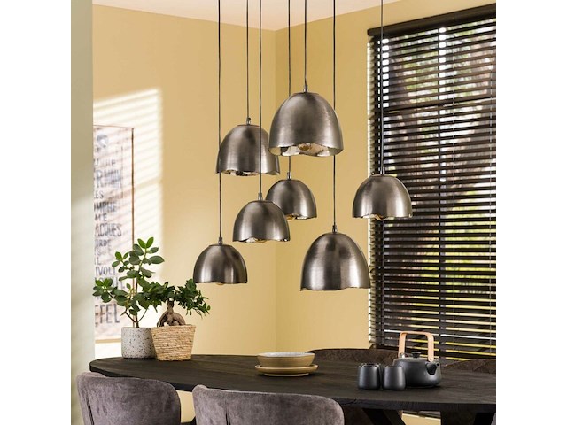 Hanglamp 4+3l mirror, zwart nikkel - afbeelding 3 van  3