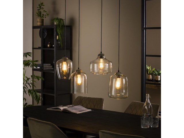 Hanglamp 4l mix xl clear oud silver - afbeelding 1 van  3