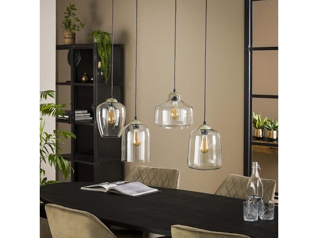 Hanglamp 4l mix xl clear oud silver - afbeelding 2 van  3