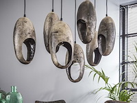 Hanglamp 7 open oog dubllen en oud zilver - afbeelding 3 van  3