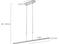 Hanglamp bande 120 cm steinhauer, 3319st, staal, grijs, bouwjaar 2025, nieuw in doos - afbeelding 4 van  7