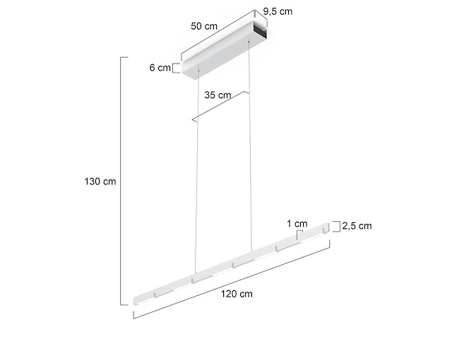 Hanglamp bloc 120cm, steinhauer, 3296st, grijs, 2025 - afbeelding 6 van  8