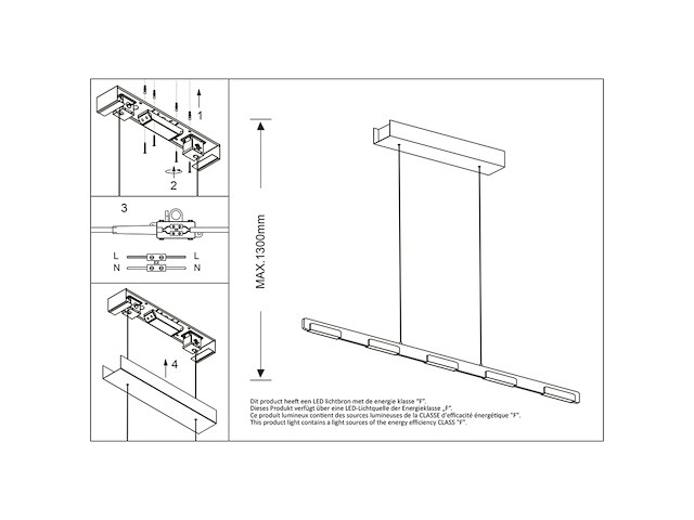 Hanglamp bloc 120cm, steinhauer, 3296st, grijs, 2025 - afbeelding 7 van  8