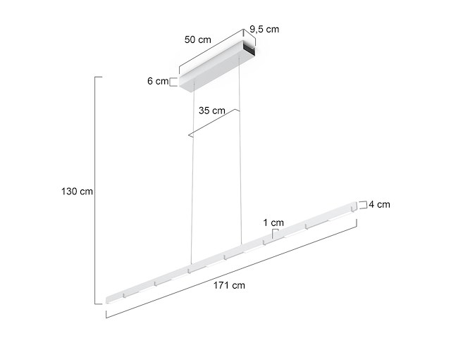 Hanglamp bloc 170cm staal kleur steinhauer, 3297st, grijs / chroom, 2025 - afbeelding 4 van  9