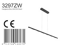 Hanglamp bloc 170cm, steinhauer, 3297zw, zwart, 2025 - afbeelding 5 van  15