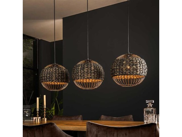 Hanglamp bol waterhyacint/zwart nikkel - afbeelding 1 van  1