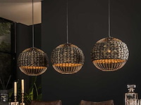Hanglamp bol waterhyacint/zwart nikkel - afbeelding 1 van  1