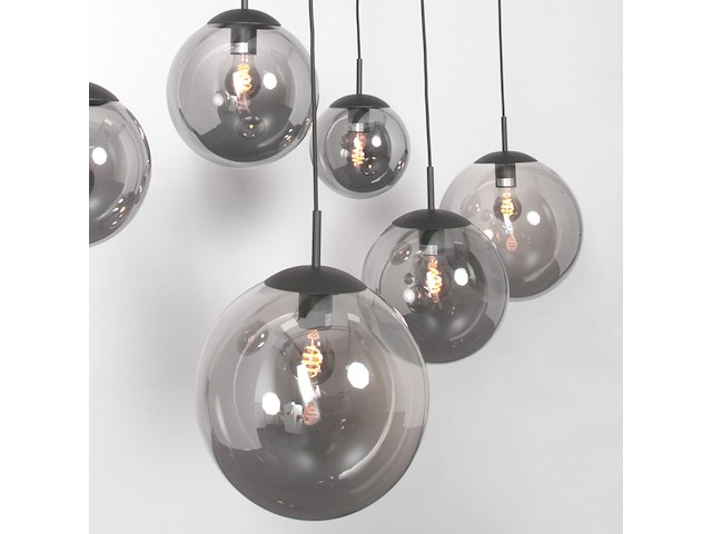 Hanglamp bollique steinhauer, 3499zw, zwart, smoke, bouwjaar 2025, nieuw in doos - afbeelding 4 van  7