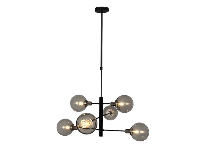 Hanglamp constellation steinhauer, 2709zw, zwart, smoke, nieuw in doos - afbeelding 5 van  7