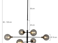 Hanglamp constellation steinhauer, 2709zw, zwart, smoke, nieuw in doos - afbeelding 3 van  7
