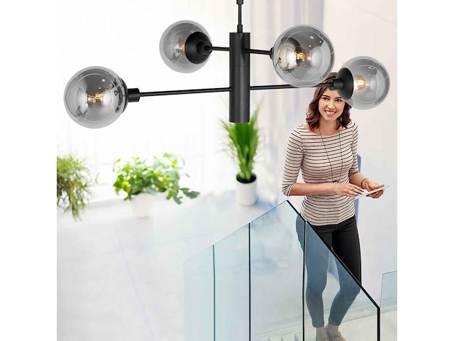 Hanglamp constellation steinhauer, 3804zw, zwart, smoke, bouwjaar 2025, nieuw in doos - afbeelding 1 van  8