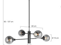 Hanglamp constellation steinhauer, 3804zw, zwart, smoke, bouwjaar 2025, nieuw in doos - afbeelding 3 van  8