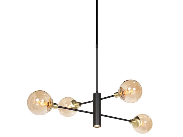 Hanglamp constellation steinhauer, 3805me, zwart, amber, bouwjaar 2025, nieuw in doos - afbeelding 3 van  9