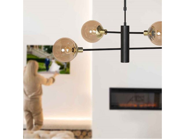 Hanglamp constellation steinhauer, 3805me, zwart, amber, bouwjaar 2025, nieuw in doos - afbeelding 9 van  9