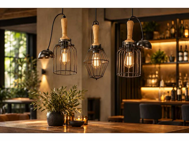 Hanglamp divers metaal (3x) - afbeelding 1 van  4