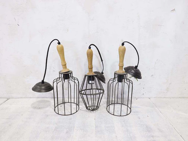 Hanglamp divers metaal (3x) - afbeelding 2 van  4