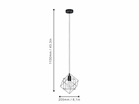 Hanglamp e27 staal 20,5 cm eglo, straiton, zwart - afbeelding 3 van  3