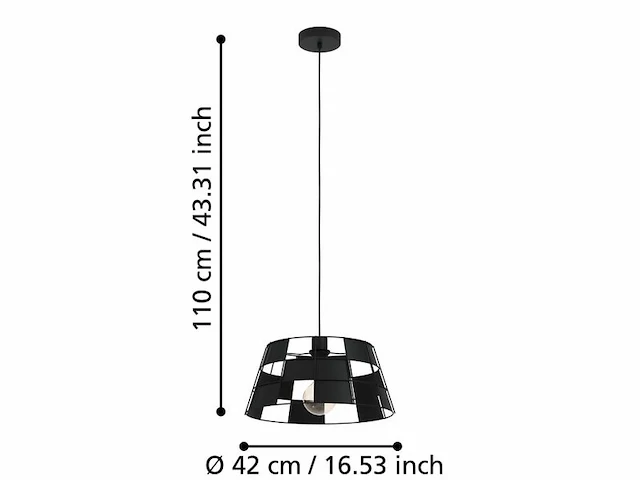 Hanglamp eglo, pontefract (43892), zwart - afbeelding 4 van  4