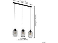 Hanglamp eglo, wrington, zwart - afbeelding 4 van  4