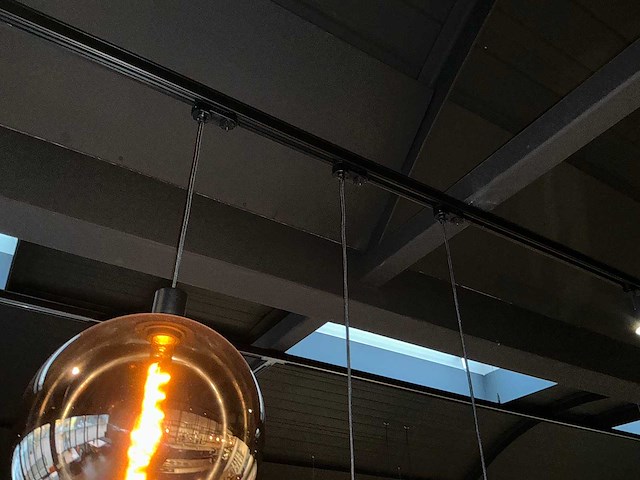 Hanglamp glazen bol (3x) - afbeelding 2 van  4