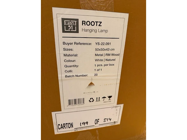 Hanglamp label51, rootz, metal - afbeelding 1 van  1