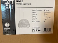 Hanglamp label51, rope, white