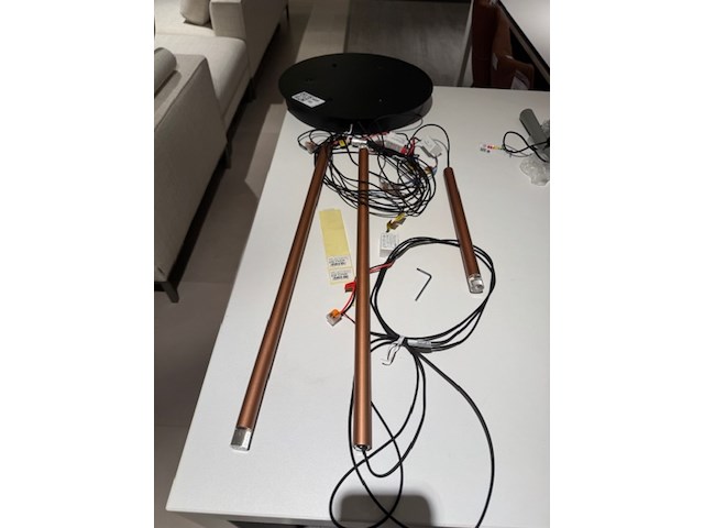 Hanglamp, lodes, a-tube, 3-lamps - afbeelding 2 van  3