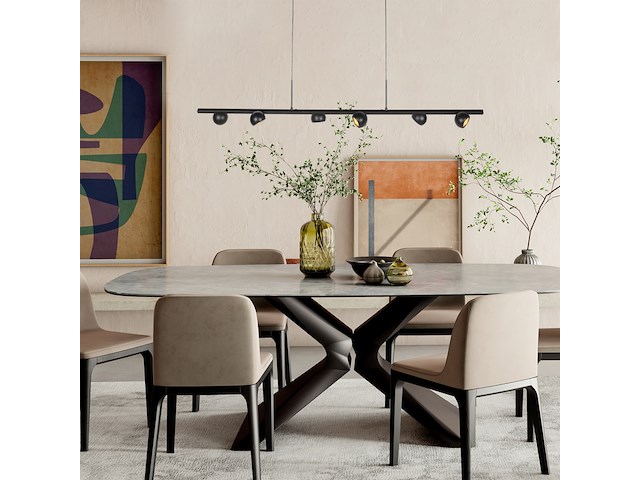 Hanglamp marcadore recht steinhauer, 4137zw, zwart, bouwjaar 2025, nieuw in doos - afbeelding 2 van  8