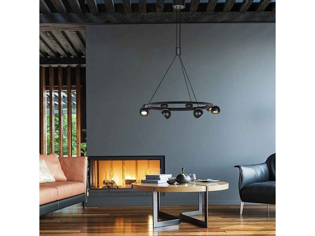 Hanglamp marcadore rond steinhauer, 4136zw, zwart, bouwjaar 2025, nieuw in doos - afbeelding 1 van  8