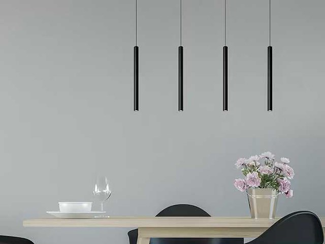 Hanglamp mat zwart 120cm - afbeelding 1 van  1