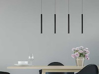 Hanglamp mat zwart 120cm