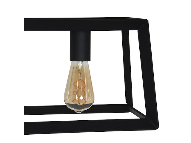 Hanglamp met 5 x een e27 fitting, mexlite, buckley 2675zw, zwart, 2027 - afbeelding 4 van  5