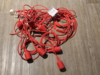 Hanglamp met 7 lichtpunten rood muuto. - afbeelding 1 van  1