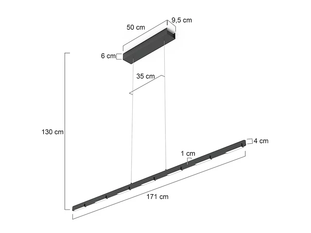 Hanglamp met cable lift, steinhauer, bloc 3297zw, zwart, 2026 - afbeelding 4 van  5