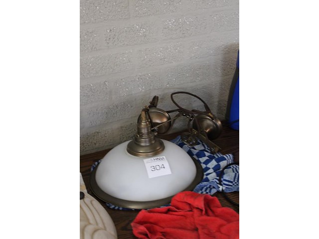 Hanglamp met glazen kap doorsnede 35 cm. - afbeelding 2 van  2