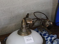 Hanglamp met glazen kap doorsnede 35 cm. - afbeelding 2 van  2