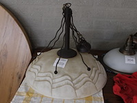 Hanglamp met glazen kap doorsnede 50 cm. - afbeelding 1 van  2