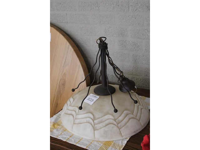 Hanglamp met glazen kap doorsnede 50 cm. - afbeelding 2 van  2