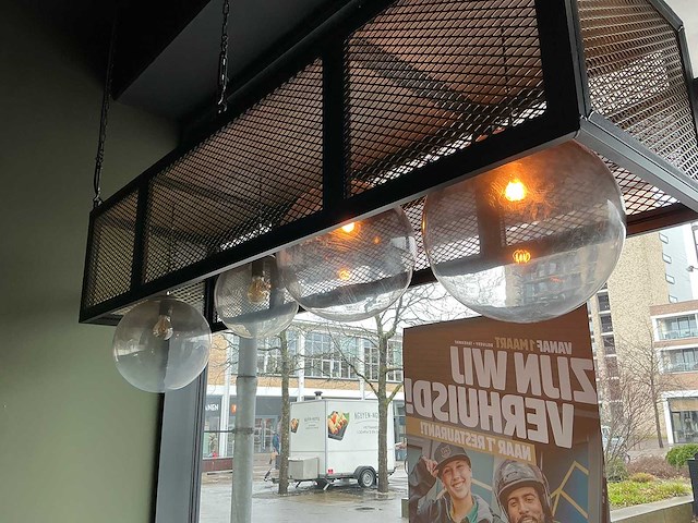 Hanglamp met metalen frame - afbeelding 2 van  4
