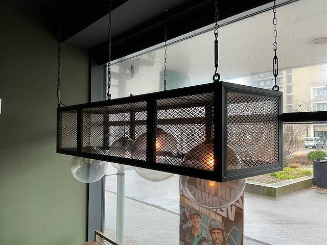 Hanglamp met metalen frame - afbeelding 3 van  4