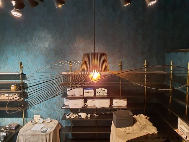 Hanglamp met open draadframe kap - afbeelding 2 van  2
