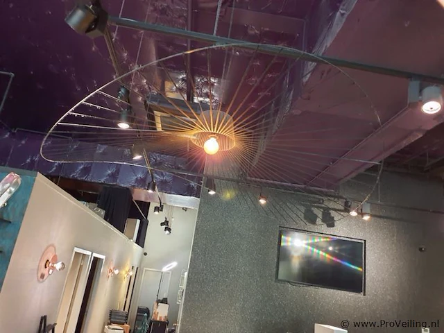 Hanglamp met open draadframe kap - afbeelding 3 van  3