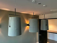 Hanglamp met stoffen kap (3x)