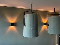 Hanglamp met stoffen kap (3x) - afbeelding 2 van  3