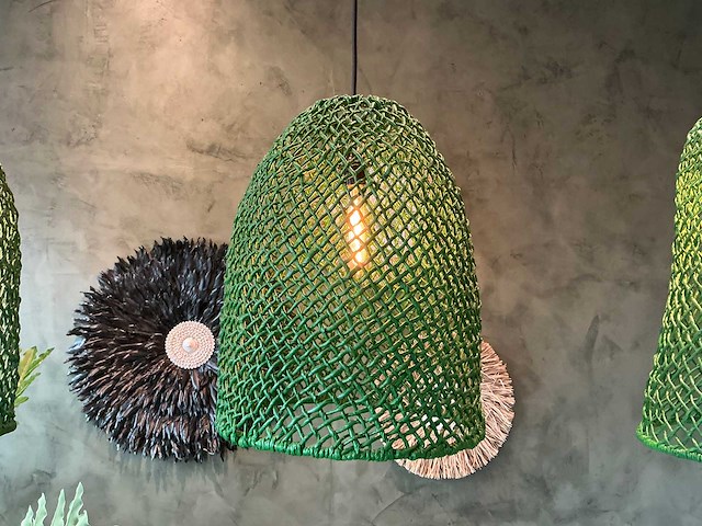 Hanglamp riet (3x) - afbeelding 3 van  5